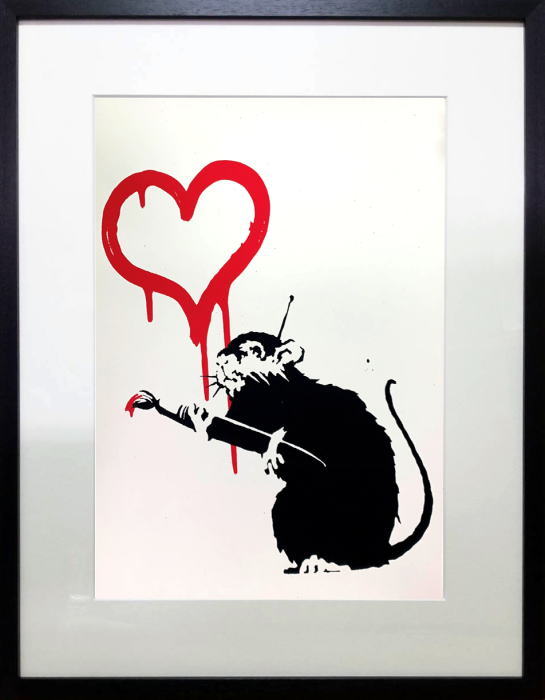 Banksy　LOVE RAT WCP　絵画（シルクスクリーン）作品